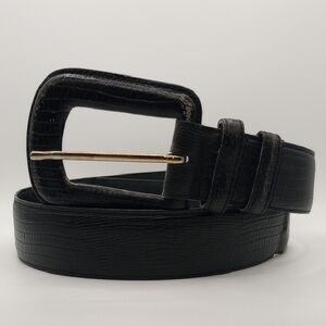 Morgan Taylor Black Leather Belt
